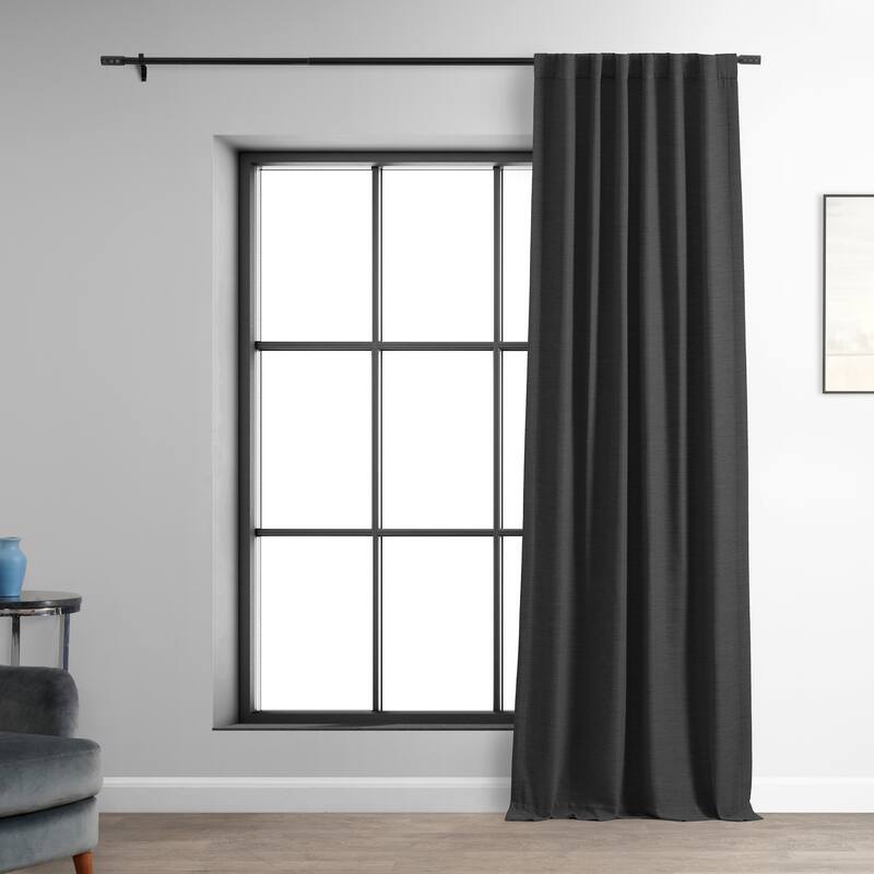 Exclusive Fabrics Smoked Truffle Bellino Room Darkening Curtain (1 Panel)