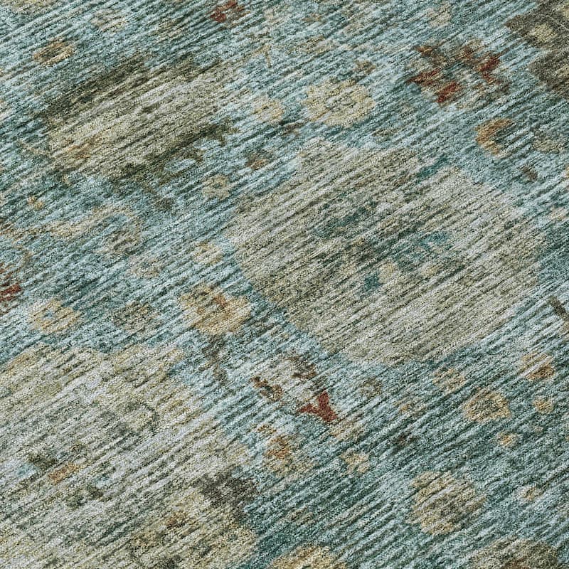 Machine Washable Indoor/ Outdoor Vintage Traditional Chantille Rug