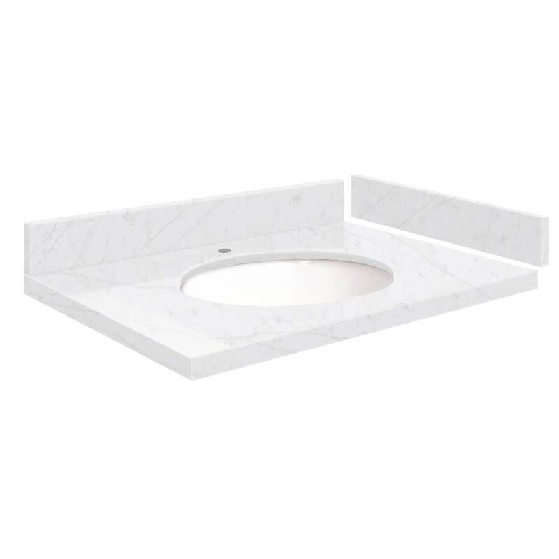 Transolid VT27.5x22-1OU-1 Silestone 28" Quartz Vanity Top with