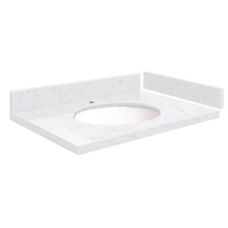Transolid VT28x22-1OU-1 Silestone 28" Quartz Vanity Top with Circular