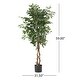 preview thumbnail 2 of 11, Harney Artificial Tabletop Ficus Tree by Christopher Knight Home