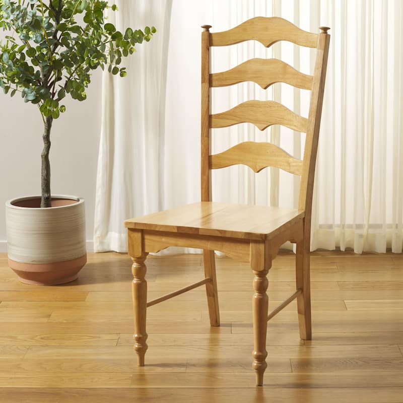 SAFAVIEH HOME Rasia Ladder Back Side Chair - 19"W x 22"D x 41"H
