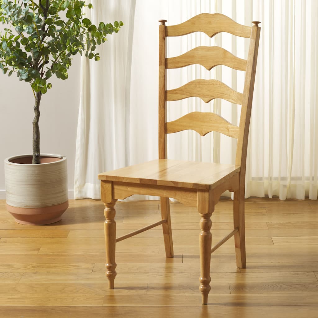 SAFAVIEH HOME Rasia Ladder Back Side Chair - 19"W x 22"D x 41"H