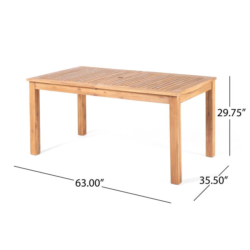 Nestor Outdoor Expandable Acacia Wood Dining Table by Christopher Knight Home