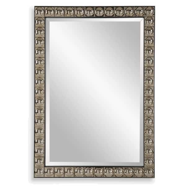 slide 1 of 1, Uttermost 09944 Silvio Vanity Mirror - Antiqued Silver-Champagne Antiqued Silver-Champagne