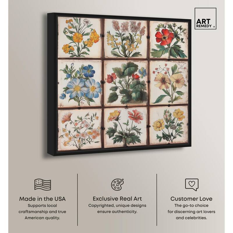 Floral Mosaic Medley Canvas by Art Remedy