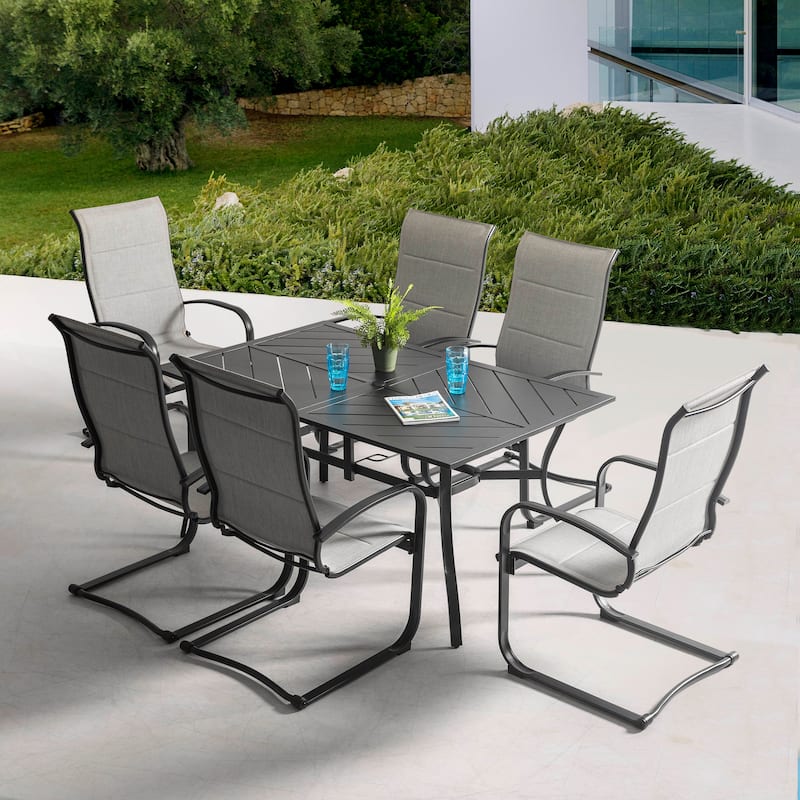 Outdoor 7-Piece Iron Dining Set
