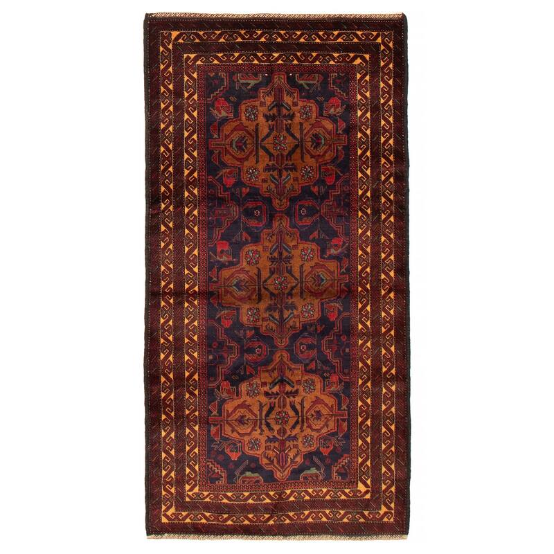Teimani Navy Rug 3'7" x 6'11" - 3'7 x 6'11 - Dark Navy - 3'7 x 6'11