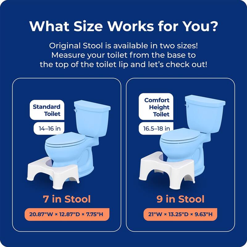 Squatty Potty The Original Bathroom Toilet Stool, 9 Inch Height, White, (Pack of 1) - White