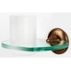 preview thumbnail 2 of 1, Alno Glass Wall Mounted Tumbler and Holder from the Sierra Bath Rust Bronze