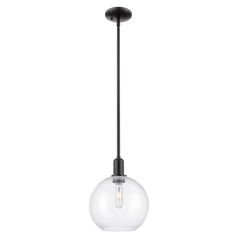 Innovations Lighting Endless Possibilities Arcadia - Athens - 1 Light 10" Stem Hung Mini Pendant - Clear/Matte Black