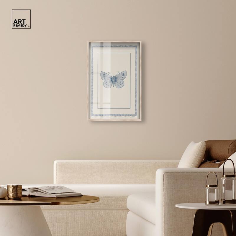 Blue Butterfly I Shadowbox by Art Remedy