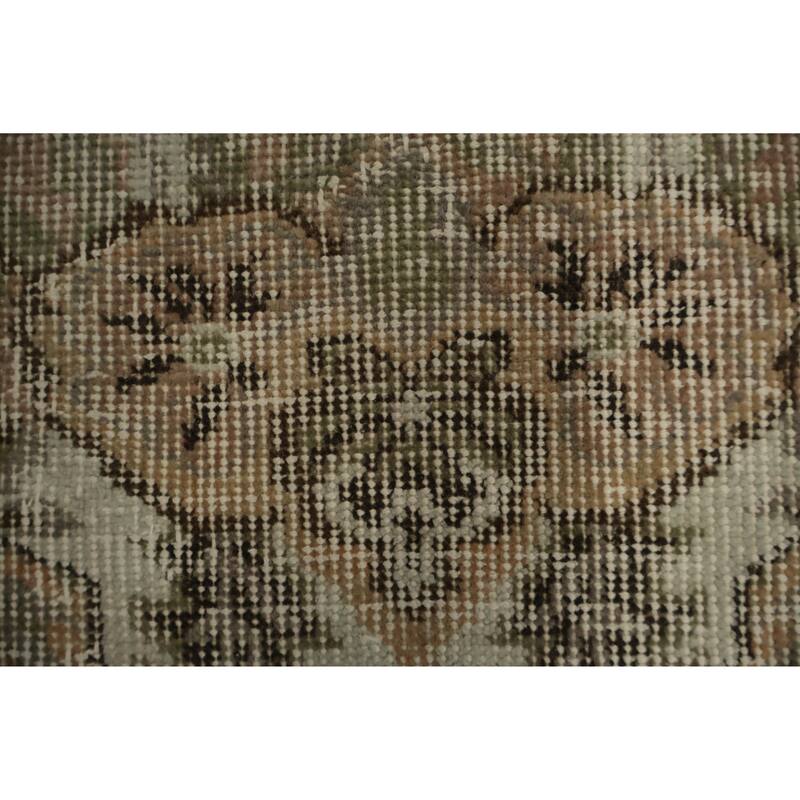 Hand Knotted Oriental 100% Wool Carpet Transitional Floral Beige & Ivories Anatolian Area Rug - 9' 1'' X 5' 7''