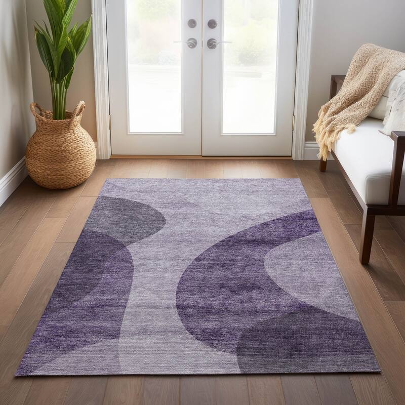 Machine Washable Indoor/ Outdoor Chantille Modern Deco Rug