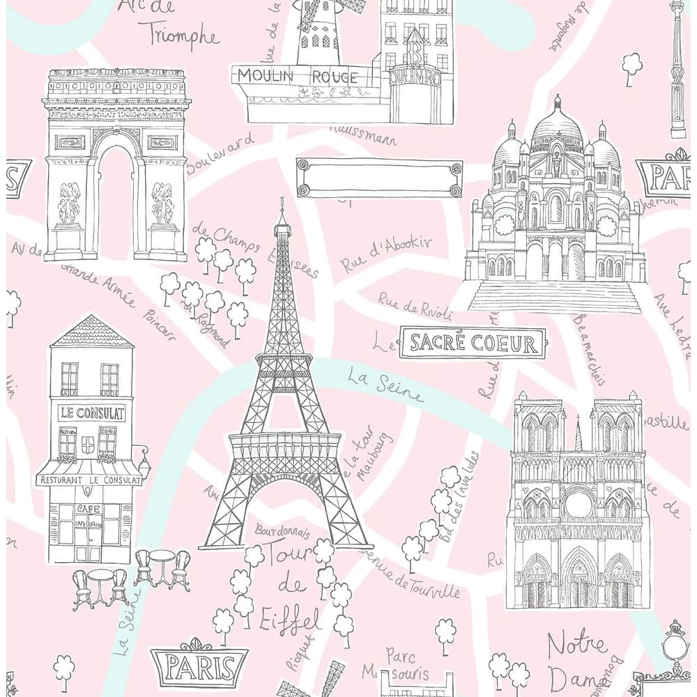 NextWall Paris Scene Peel and Stick Wallpaper