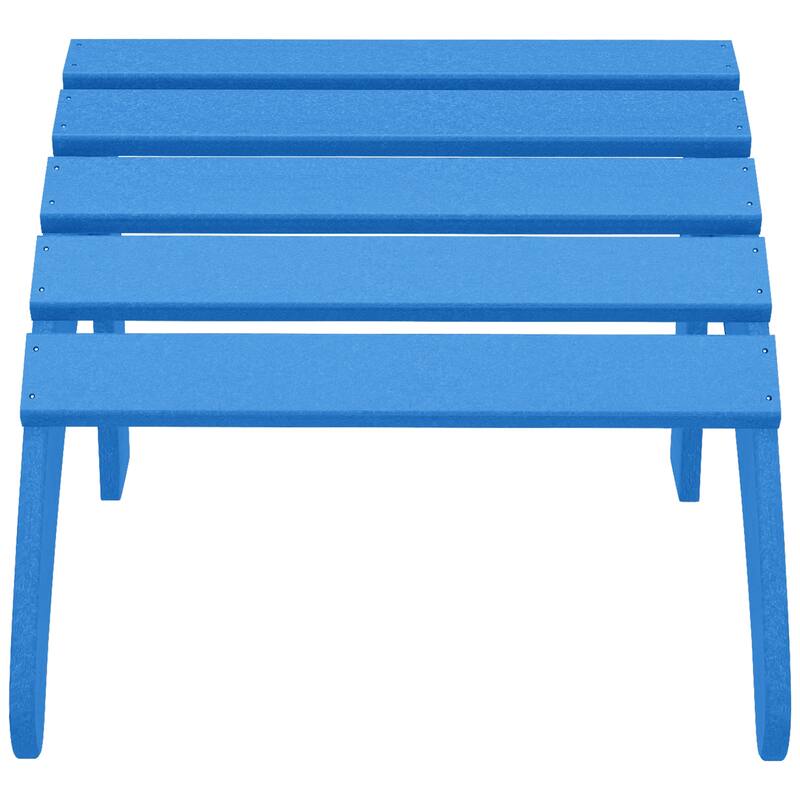 Aderson Outdoor Poly Adirondack Chair With Ottoman And Side Table 12-Piece Set