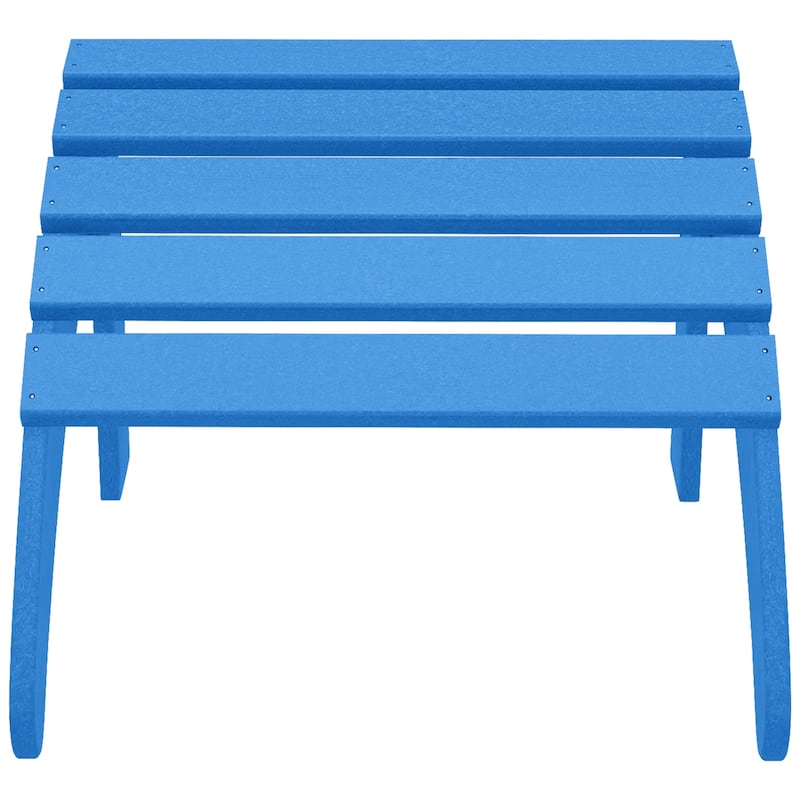 Aderson Outdoor Poly Adirondack Chair with Side Table and Ottoman