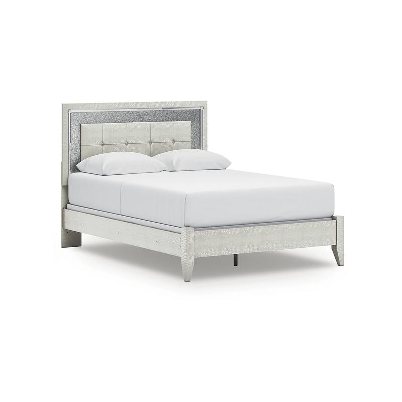 Signature Design by Ashley Zyniden Gray Upholstered Panel Bed