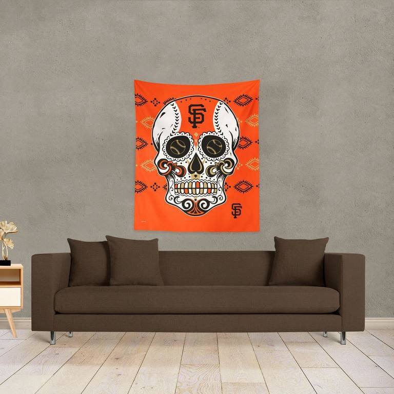 MLB Candy Skull Printed Wall Hanging