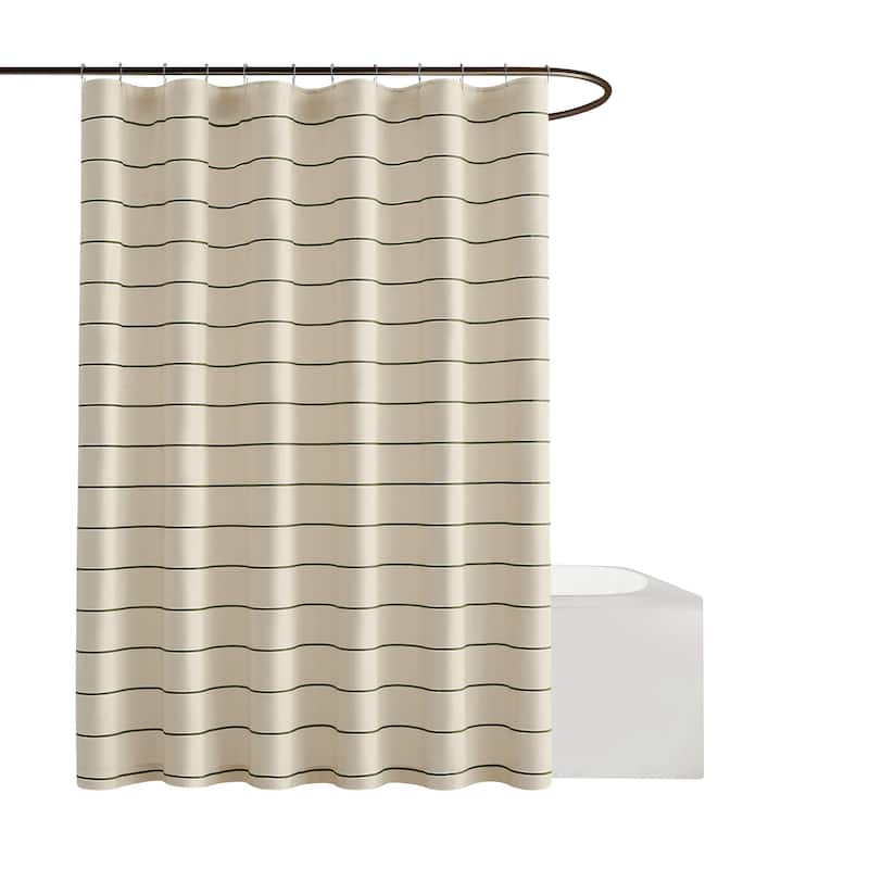 Brooklyn Loom Hayward Stripe Shower Curtain