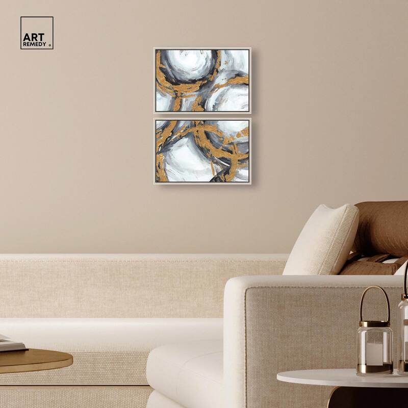 Love Circles Canvas Set of 2 by Art Remedy