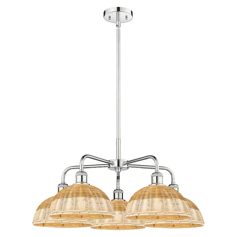 Innovations Lighting Endless Possibilities Ballston - Bristol Natural II - 5 Light 28" Stem Hung Chandelier - Polished Chrome