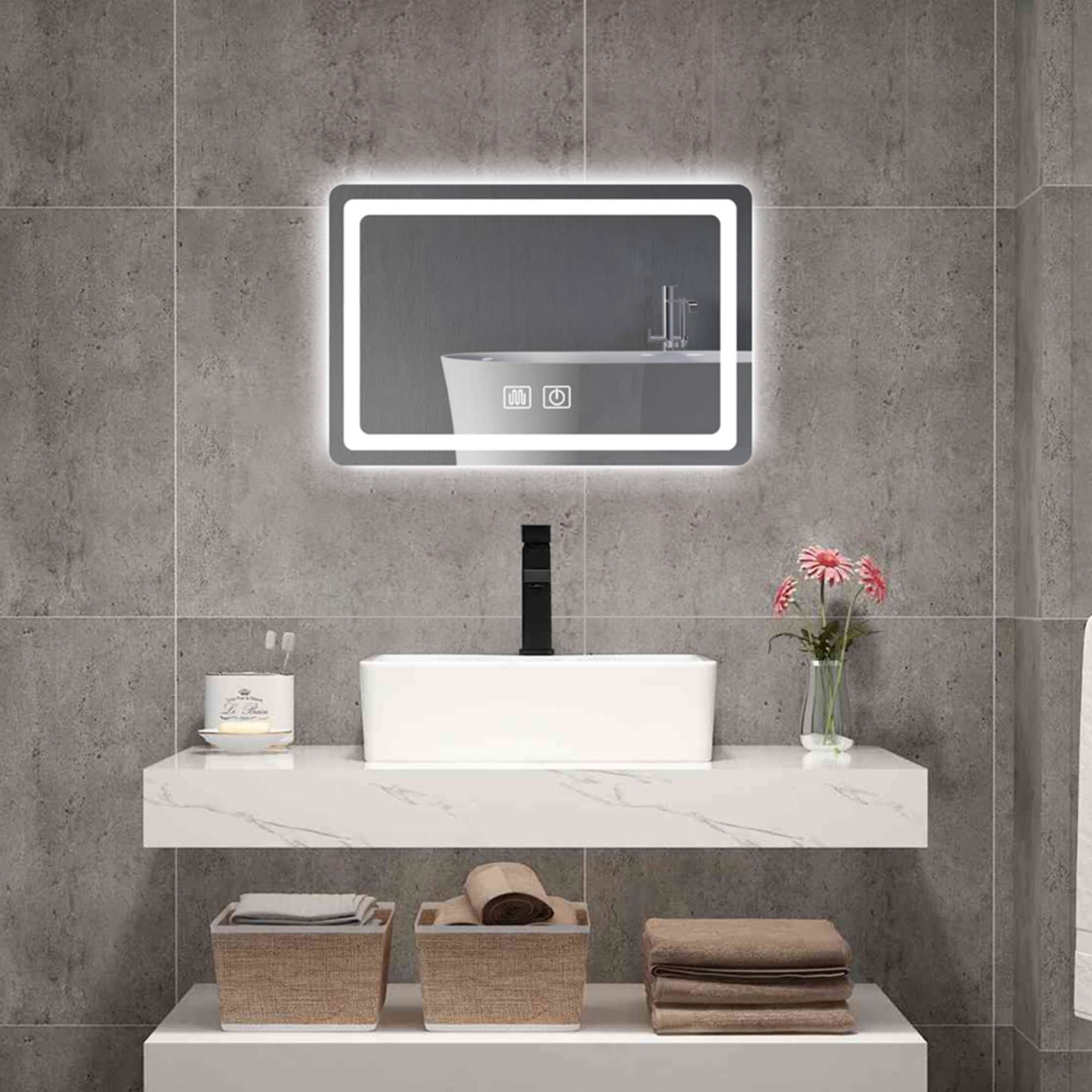 Rectangular Round Corner Bathroom Vanity Mirror