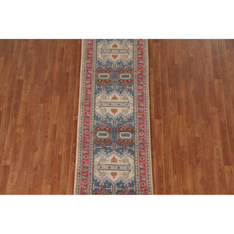 Blue Heriz Serapi Runner Rug Handmade Wool Carpet - 2'6"x 8'0"