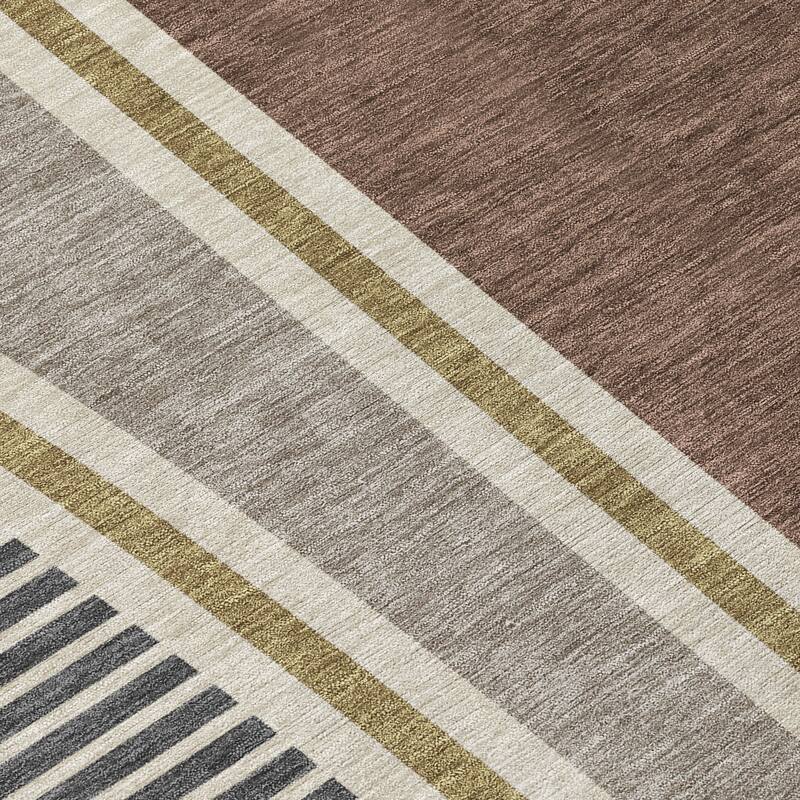 Machine Washable Indoor/ Outdoor Contemporary Keely Chantille Rug