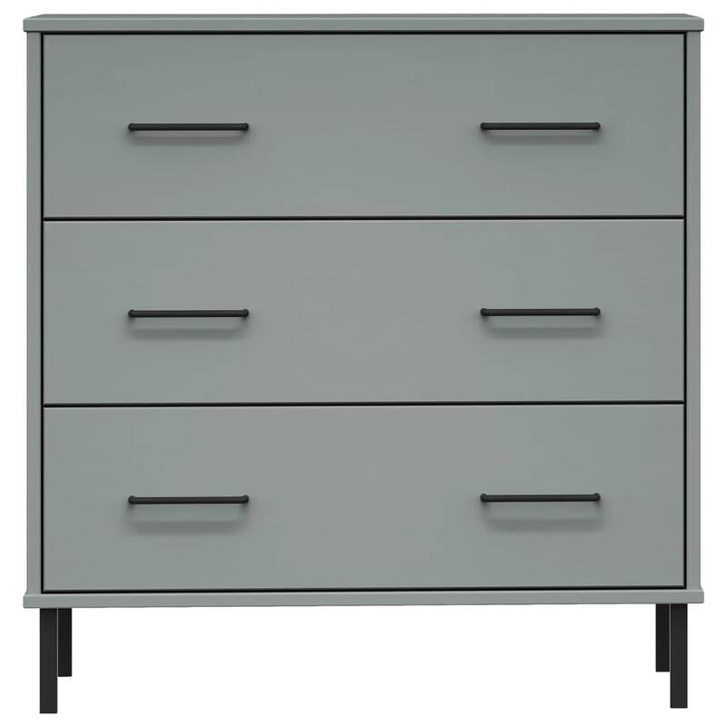 vidaXL Sideboard Chest of Drawers Storage Cabinet with Drawers Solid Wood OSLO - 30.3" x 15.7" x 31.3"