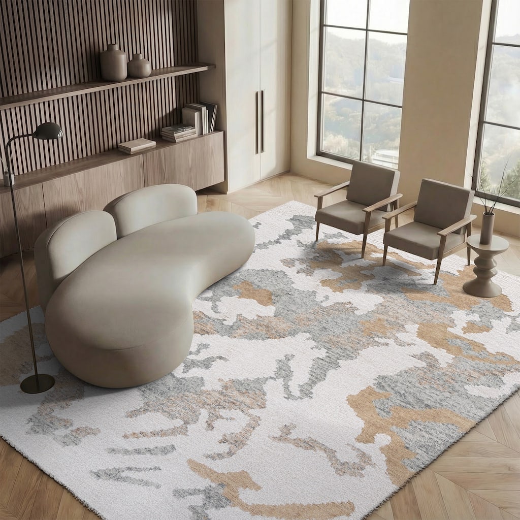 SAFAVIEH Handmade Casablanca Shag Gazsi Wool High-Low Pile Rug