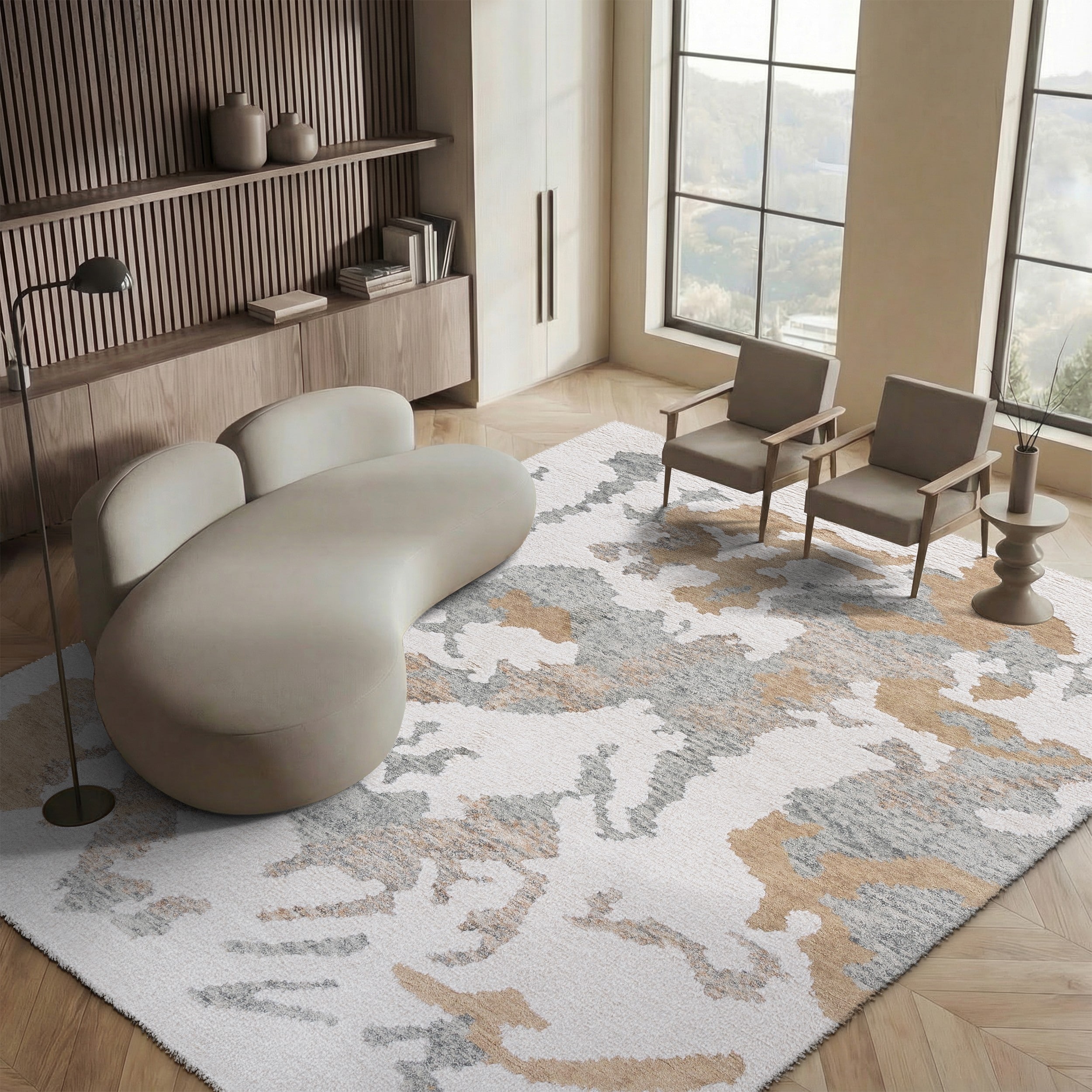 SAFAVIEH Handmade Casablanca Shag Gazsi Wool High-Low Pile Rug