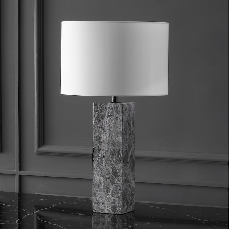 SAFAVIEH Couture Poloma Square Marble Table Lamp - 16"W x 16"D x 27"H
