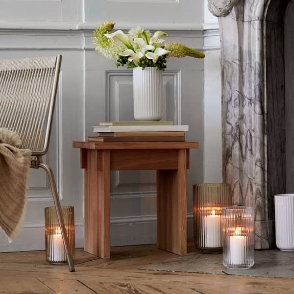 Lyngby Porcelæn Mouth Blown Glass Vase, Smoke - Bed Bath & Beyond