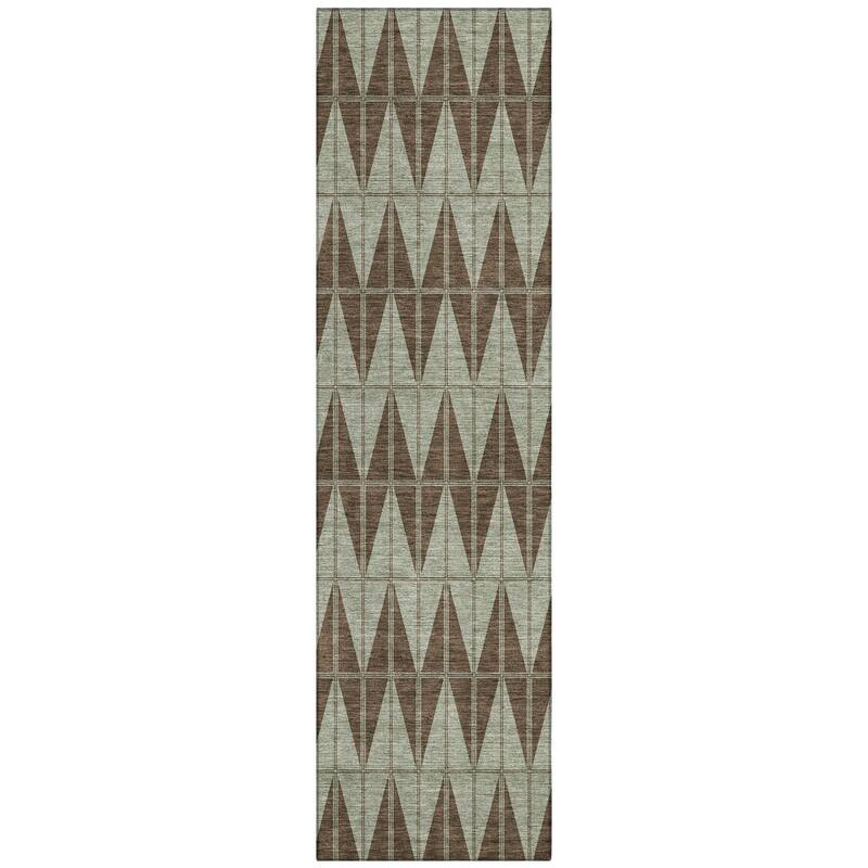 Machine Washable Indoor/ Outdoor Modern Zeke Chantille Rug