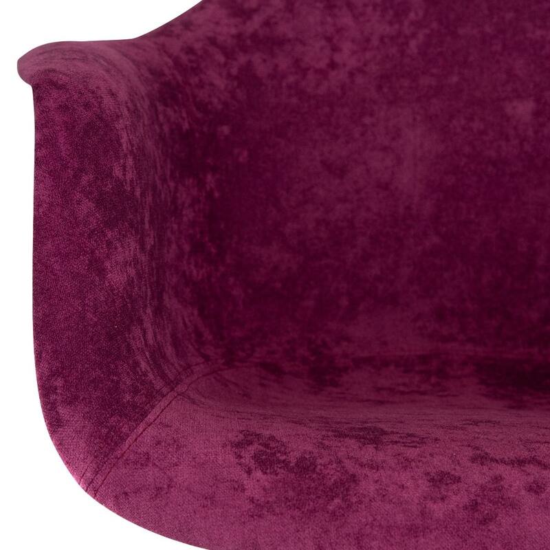 Willow Velvet Accent Armchair with Eiffel Chrome Base Set of 2 by LeisureMod