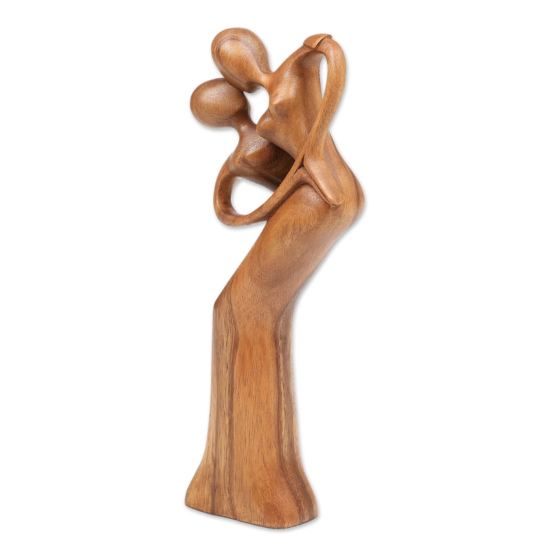 Novica Handmade One Heart And Love Wood Sculpture