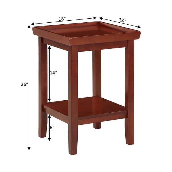 Porch and Den Luxembourg Rubberwood End Table - - 19790263