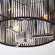 preview thumbnail 6 of 7, KAWOTI 3-Light Semi-Flush Mount Ceiling Lights with Black Rattan Shade - 12in Diameter
