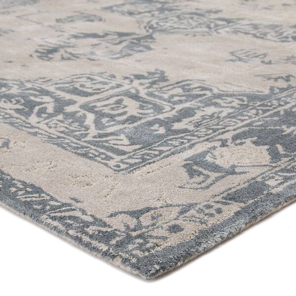 Varens Handmade Medallion Beige Blue Area Rug Overstock 20655259