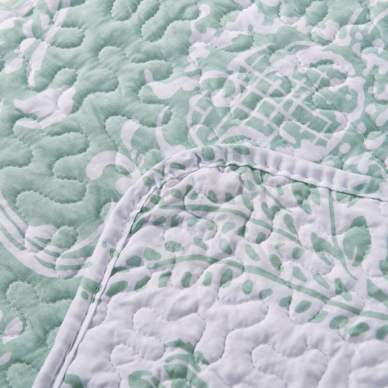 Serenta 5 Piece Printed Microfiber LA Boheme Quilt Set