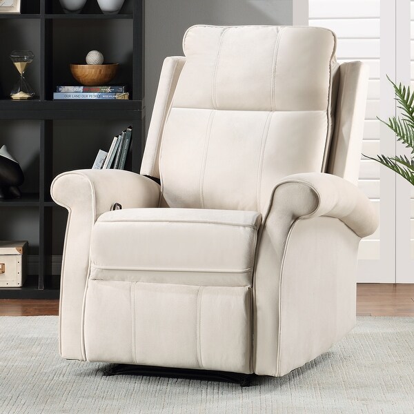 Contemporary Single Recliner Chair, Leisure Accent Sofa Chair, 90