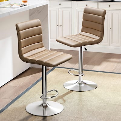 Modern Adjustable Swivel Barstool (Set of 2) - 40x15.6x16