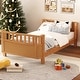 preview thumbnail 4 of 32, Low Platform Bed with Slats Support, Montessori Bed Frame, Daybed with Detachable Side Rails