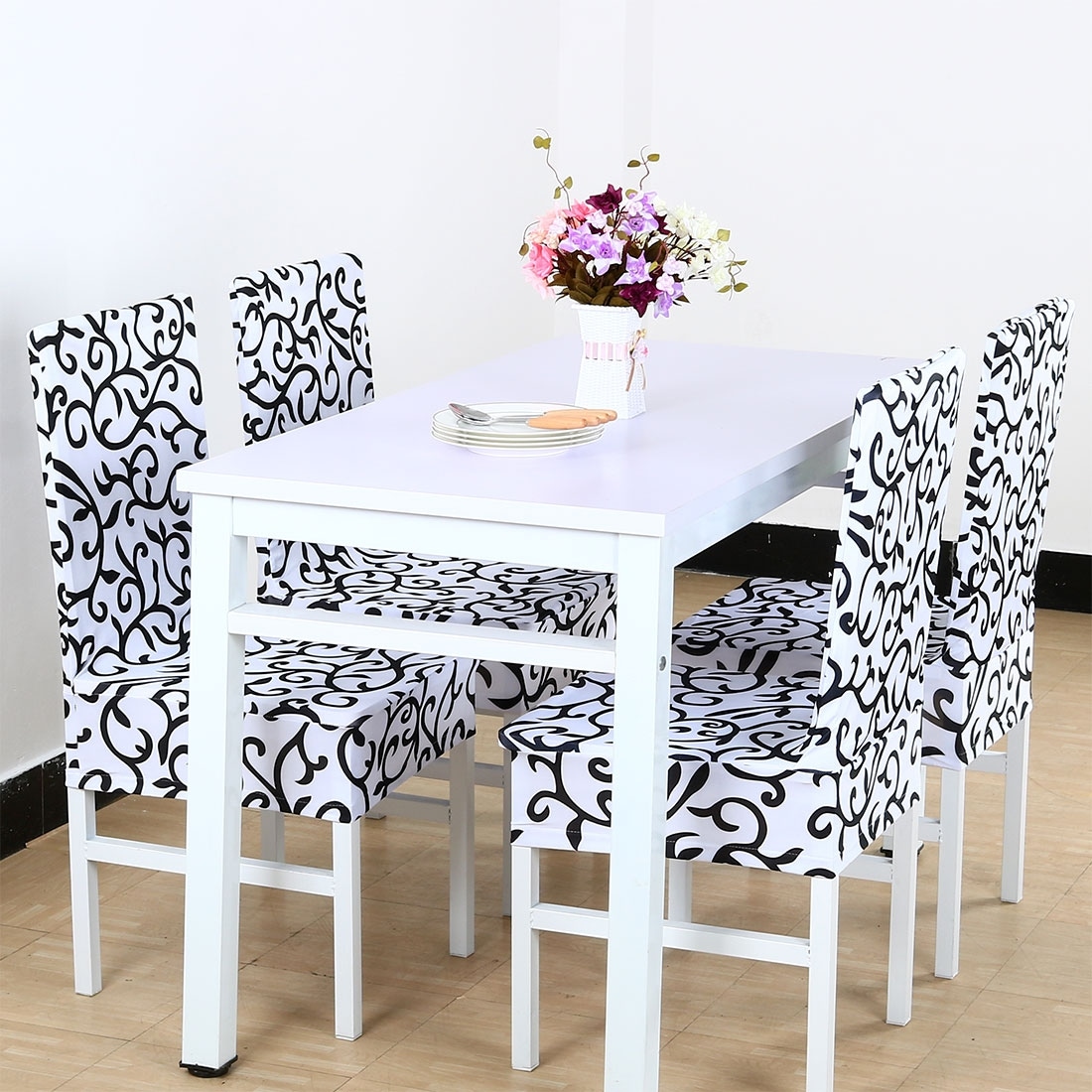 Shop 4pcs Elastic Short Decorative Slipcovers Chair Covers For