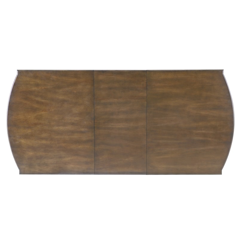 Roomfitters 6-Piece Extendable Dining Table Set, 60-78 Inch Wooden Kitchen Table with Leaf, 4 Upholstered Chairs & Bench