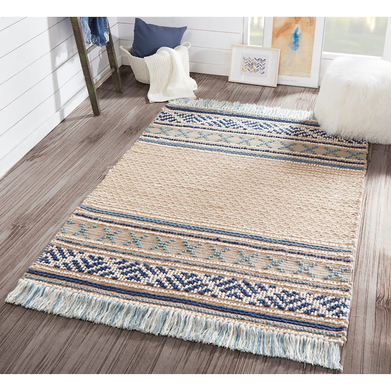 Momeni Esme Handmade Wool and Cotton Tribal Tapestry Area Rug
