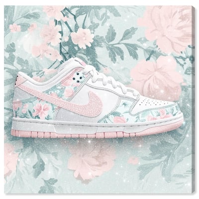 Dainty Floral Sneaker Canvas by Art Remedy, Gallery Wrapped