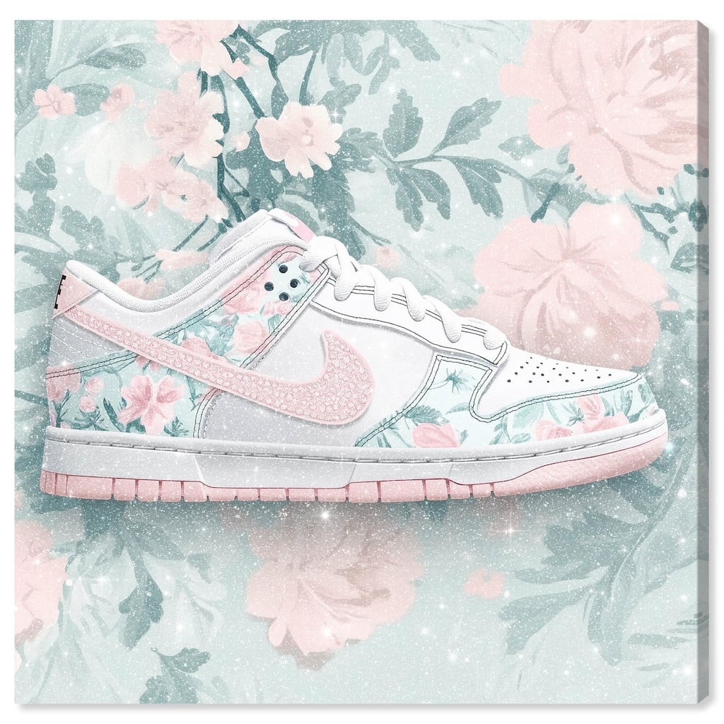 Dainty Floral Sneaker Canvas by Art Remedy, Gallery Wrapped