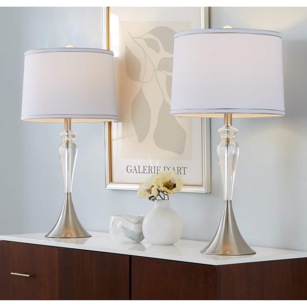 Ashland Glass 28" Crystal Table Lamp (Set of 2)